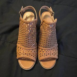 2 for $10 Big Buddha Wedged Sandal Heels— size 9